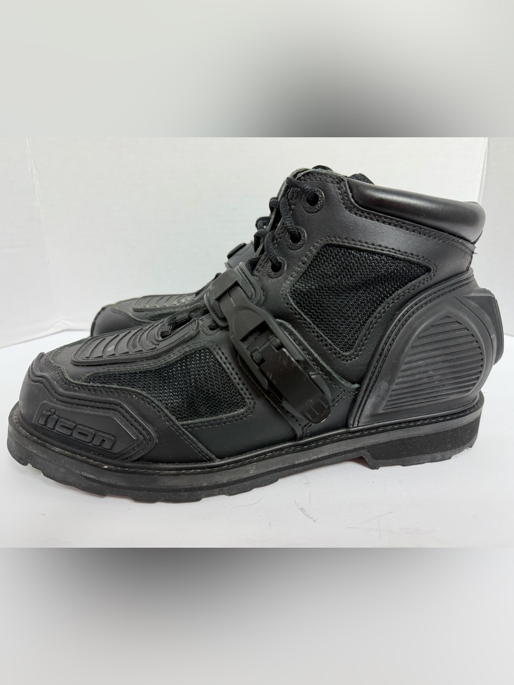 Icon Field Armor Chukka Boots Men’s Size 10 Black Motorcycle Riding Biker